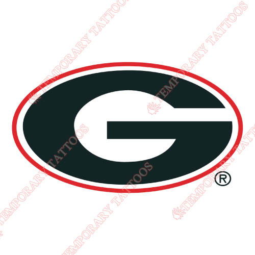 Georgia Bulldogs Customize Temporary Tattoos Stickers NO.4465